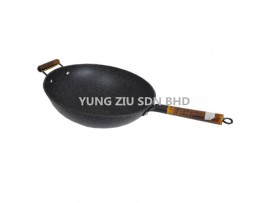 34CM FAUX WOODEN HANDLE WOK(HU LI)